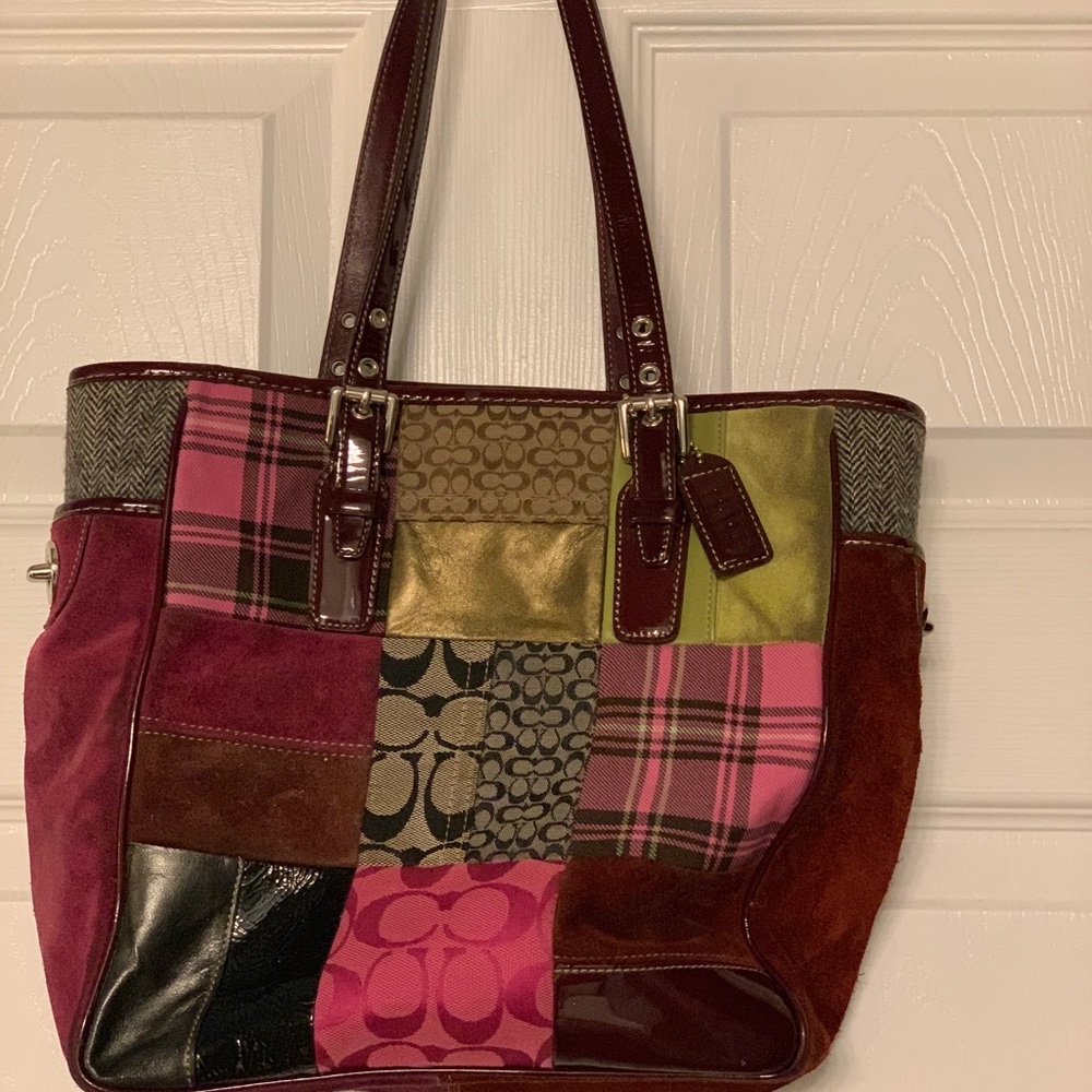 Coach patchwork small to medium tote
